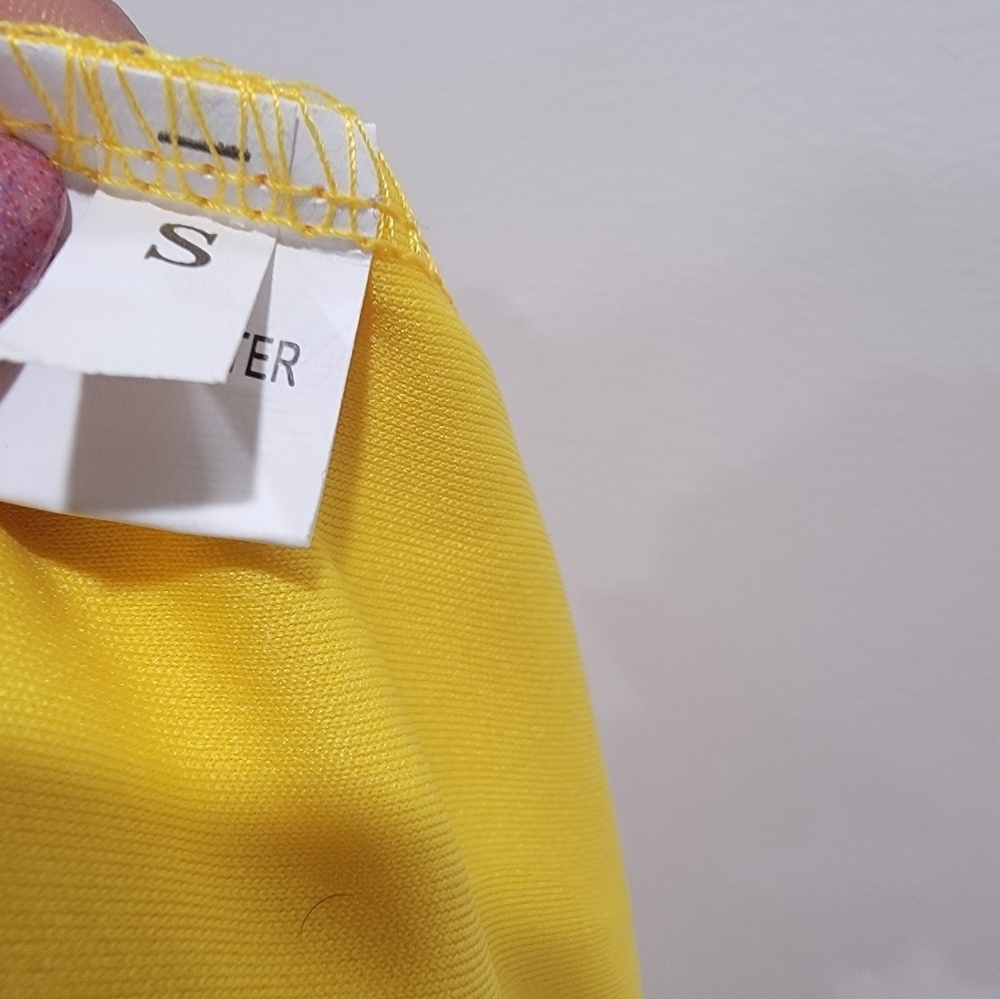 Small Yellow I AM ONE DOPE CHICK Sheath Dress - EYE CHART - Unbranded - Picture 5 of 5